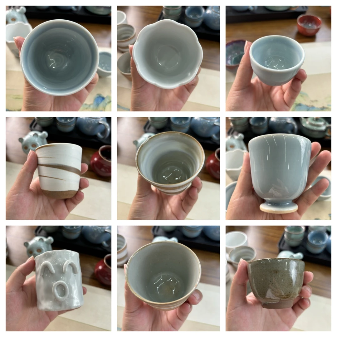 陶瓷茶杯钧瓷茶杯特价茶具陶艺工艺手工口杯
