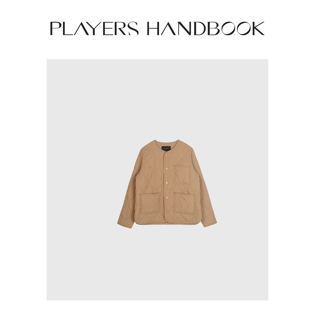 Players Handbook白鹅绒休闲复古经典葫芦绗缝无领外套PH1517