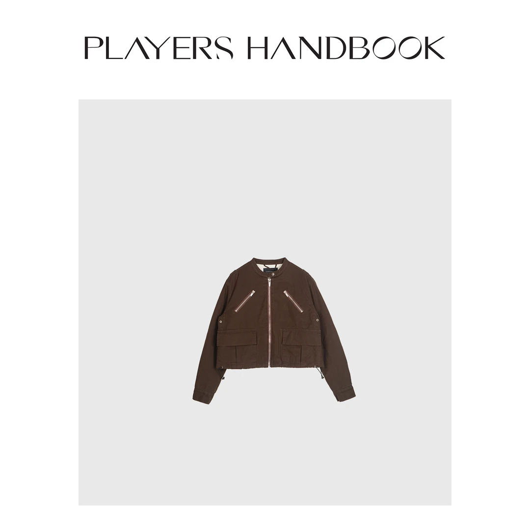 Players Handbook气质街头小众洗水时尚短款机车休闲棉夹克PH1309
