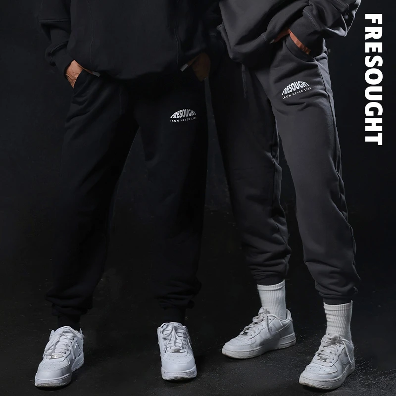 FRESOUGHT中性休闲服系列运动健身高腰百搭卫裤女款秋冬加厚长裤