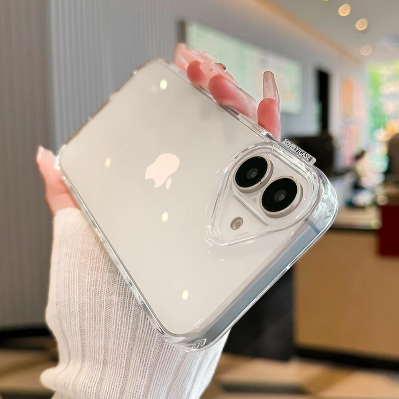 适用苹果16手机壳iPhone15高级感14外壳透明彩色创意全包防摔男女