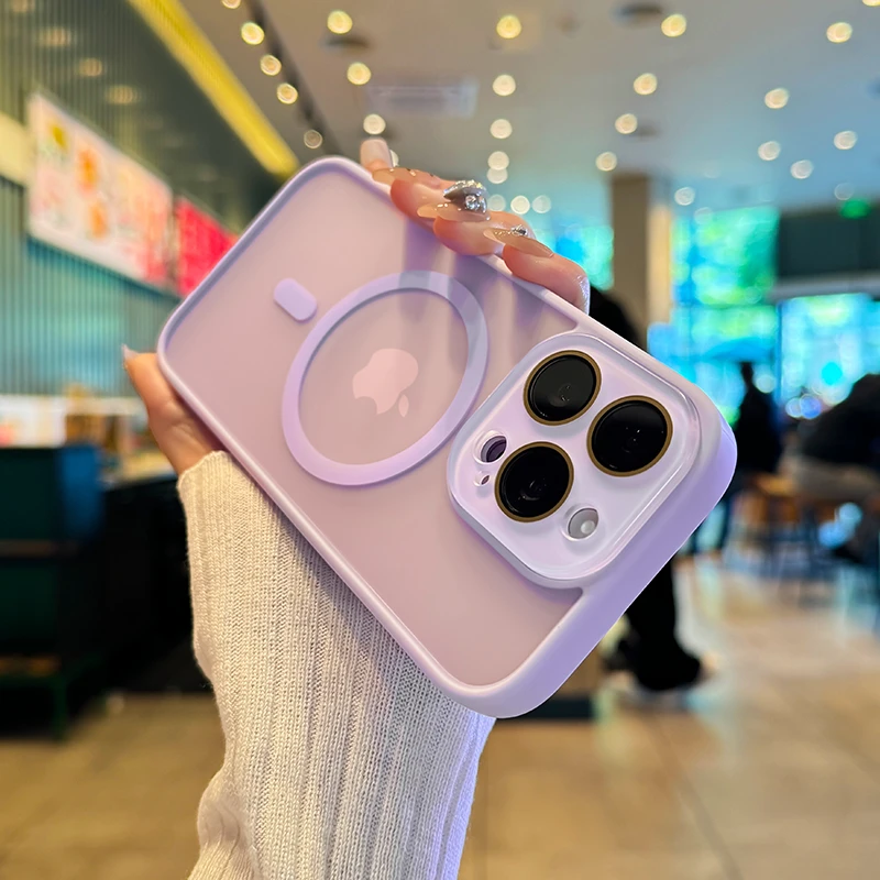 适用于苹果16手机壳iphone15女生爆款14磁吸13高级带镜头膜全包12