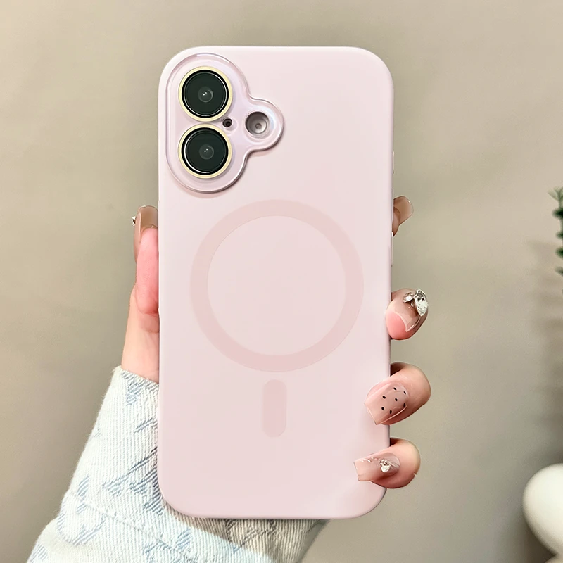 适用于苹果16手机壳iphone15女爆款14Pro简约高档液态磁吸网红ins