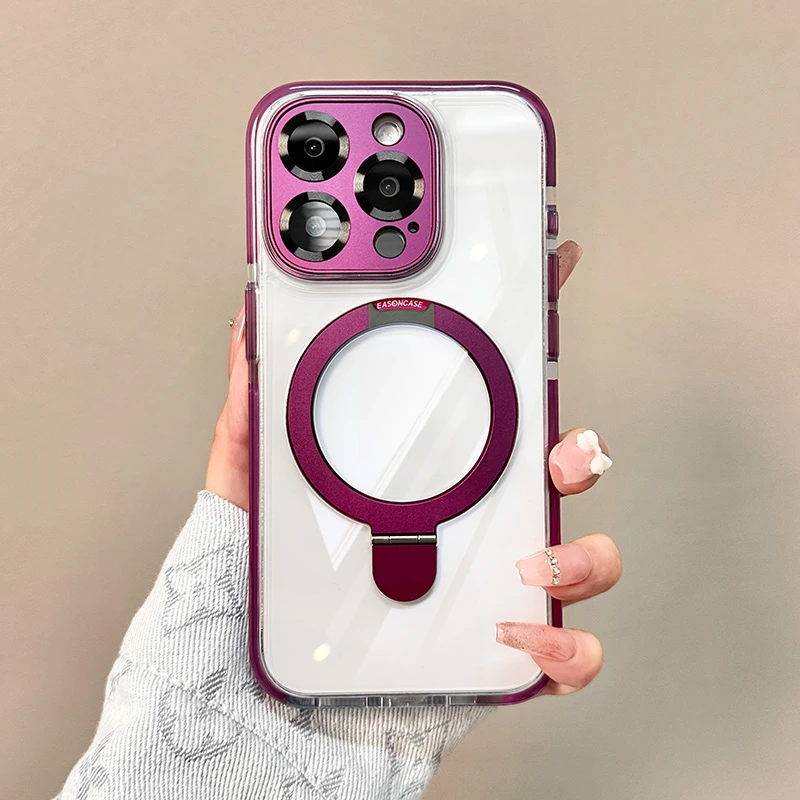苹果15手机壳iPhone14简约13磁吸支架12女生爆款高档超薄全包防摔
