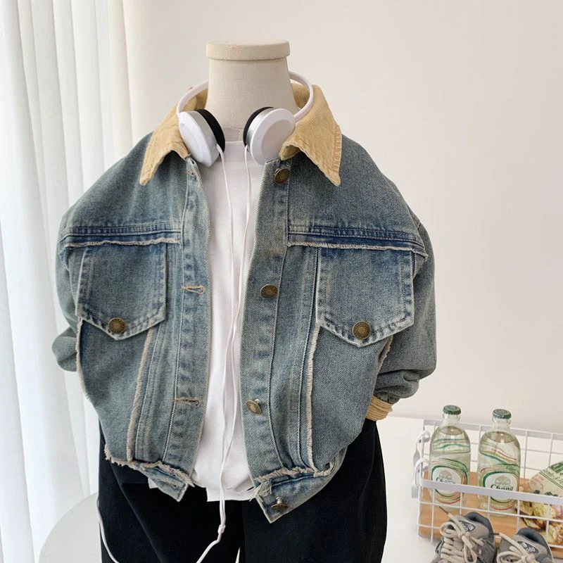 男童牛仔外套2025新款韩版儿童柔软休闲夹克中童春秋装帅气上衣潮