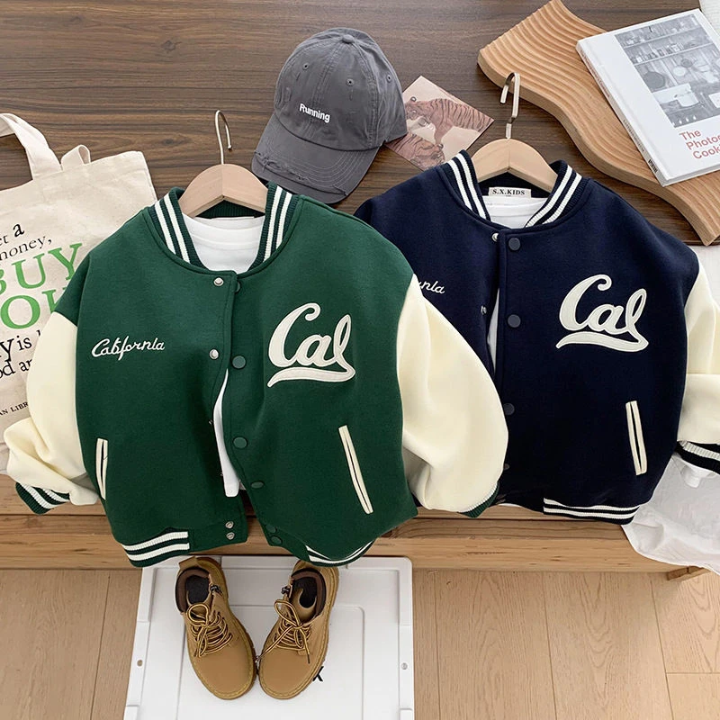 童装男童外套春秋款儿童时尚拼色棒球服洋气中小童春秋夹克上衣潮