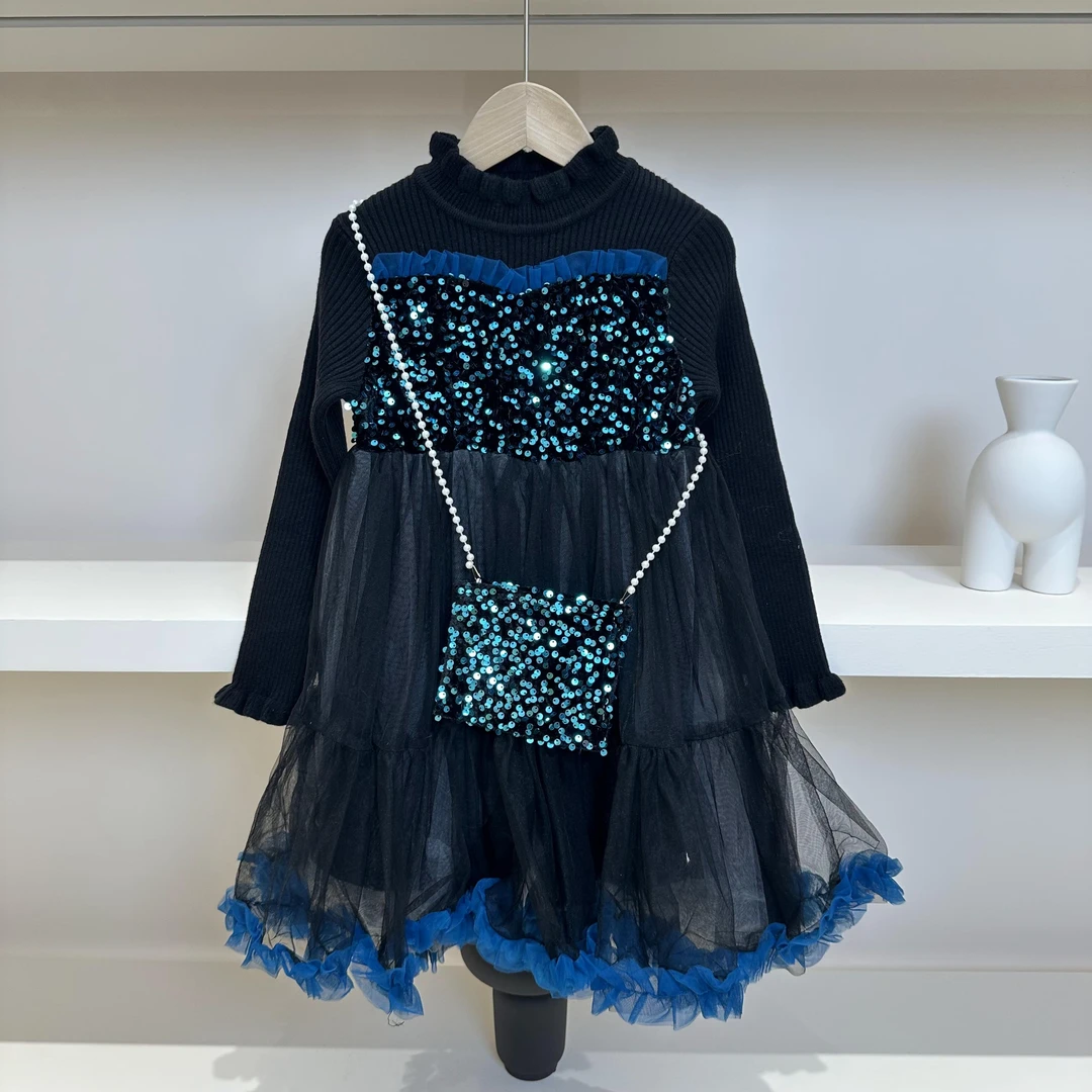 61046黑蓝色（连衣裙）