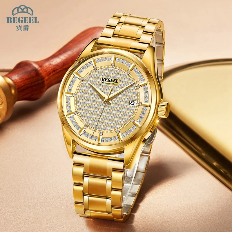 宾爵BEGEEL新品进口机械机芯男士奢华气质商务腕表勿轻奢经典手表