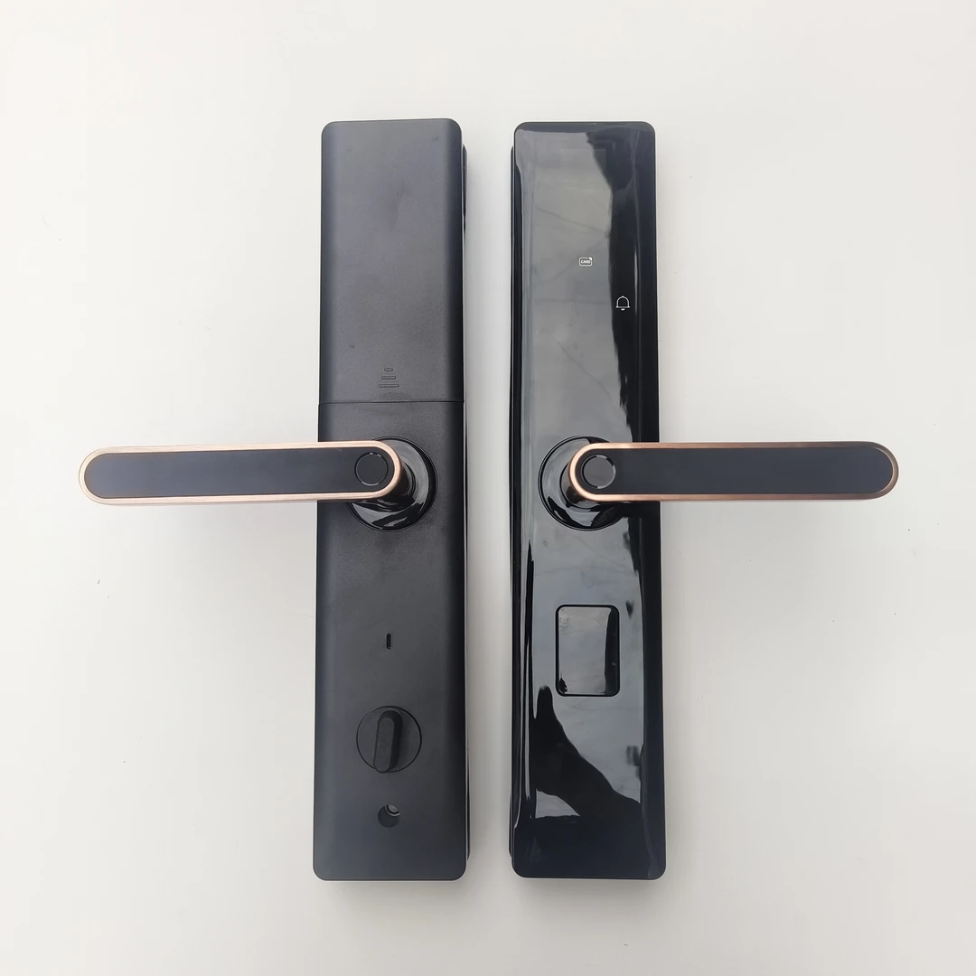 拍1发3防盗门红古一握开半自动指纹锁电子密码智能门锁D15