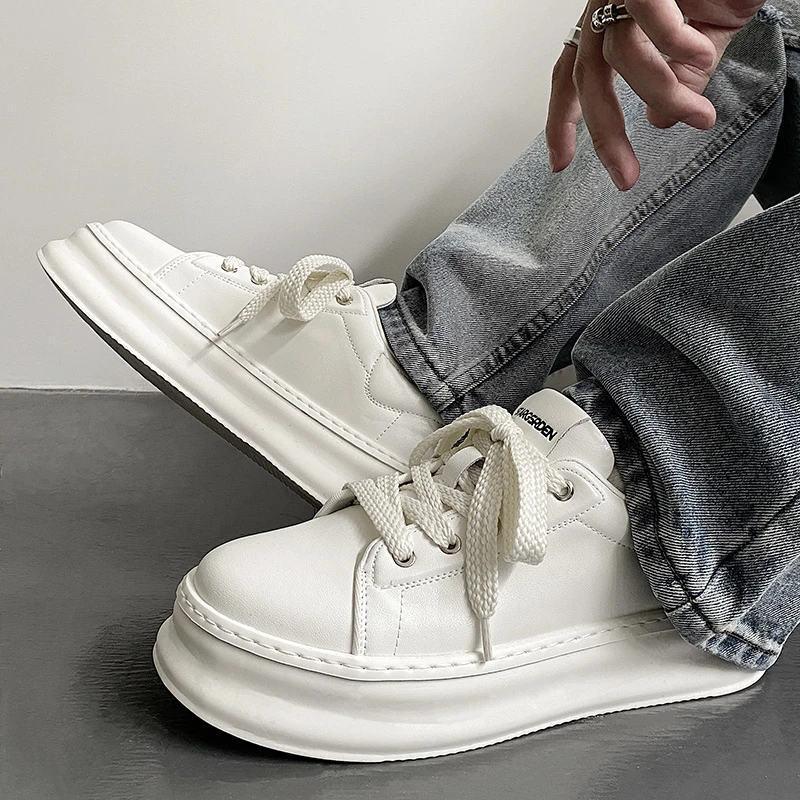 9728低帮潮流时尚休闲白色潮鞋运动小众增高板鞋ins厚底百搭