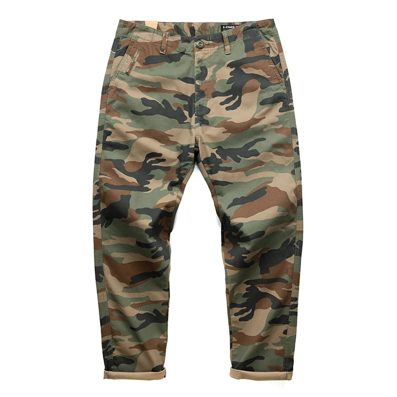 8230  弹力直筒迷彩裤男士经典军绿户外迷彩裤百搭宽松休闲裤男