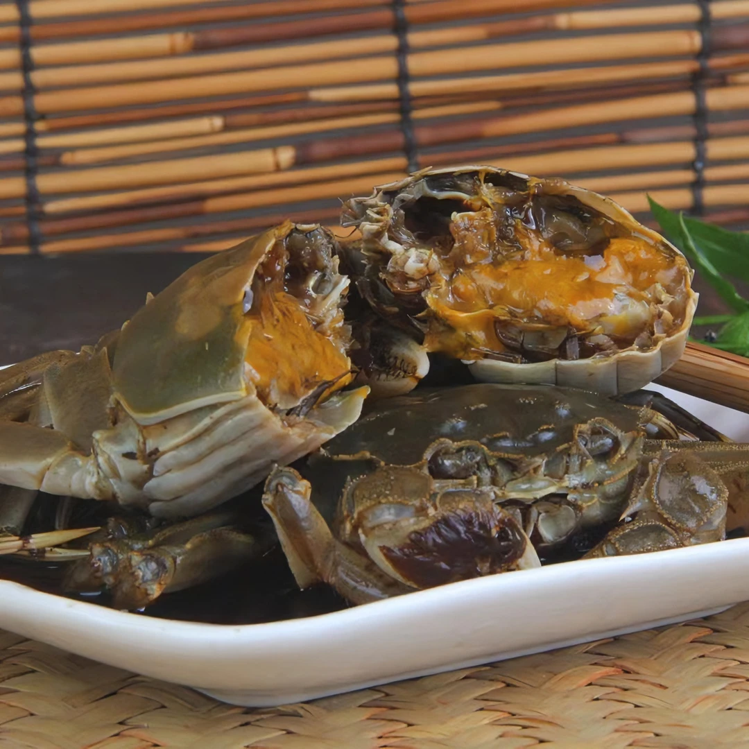 绍兴特产花雕食用生醉蟹2两一只美味全黄母蟹酱香即食生醉蟹6只装