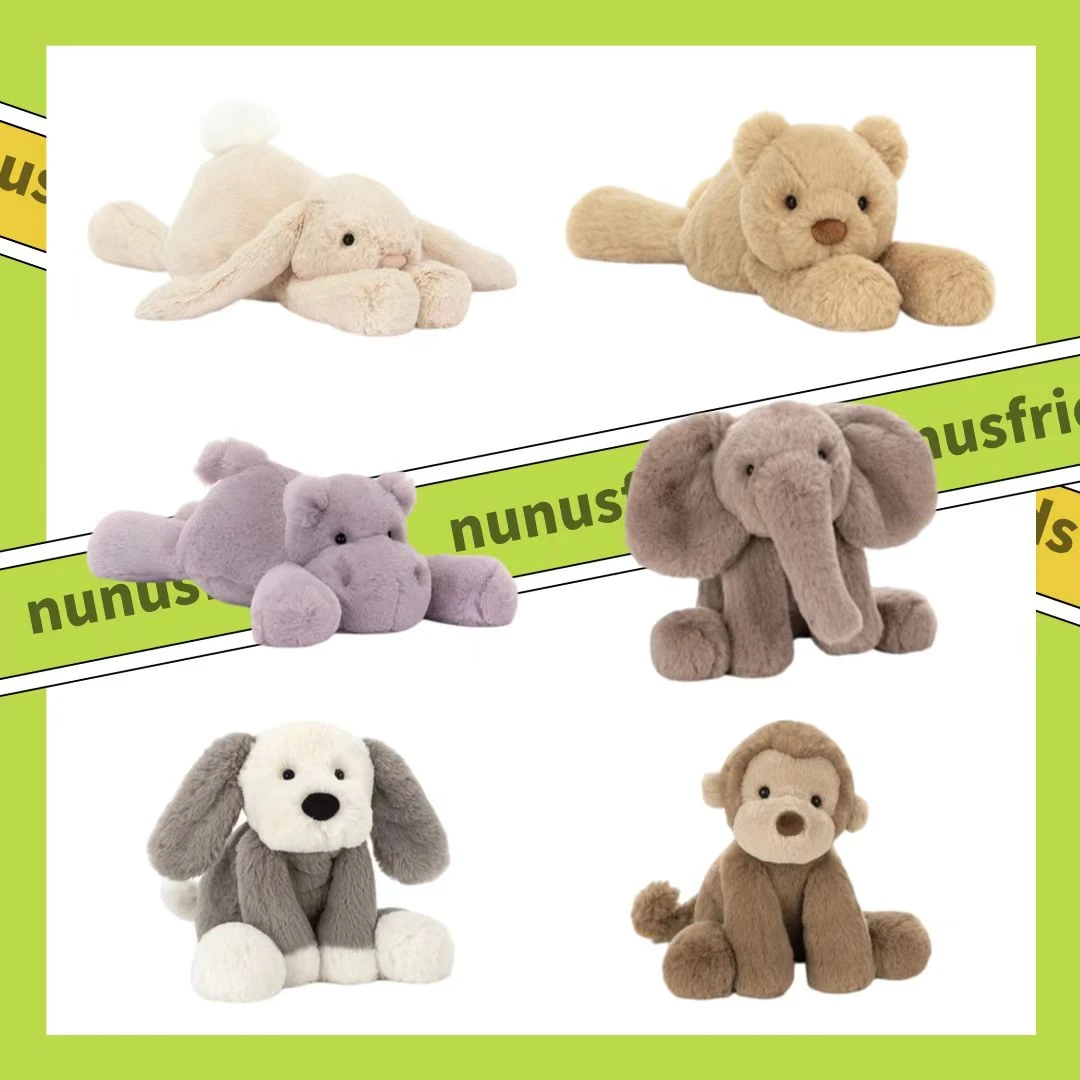 英国代购正品趣味史马吉河马兔子大象趴趴狗猴子熊趣味玩偶