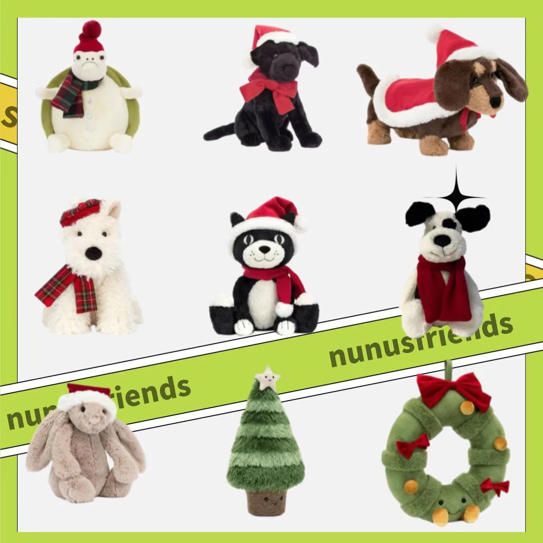 英国代购正品圣诞系列腊肠狗门罗犬西高地海盗狗圣诞树邦尼兔