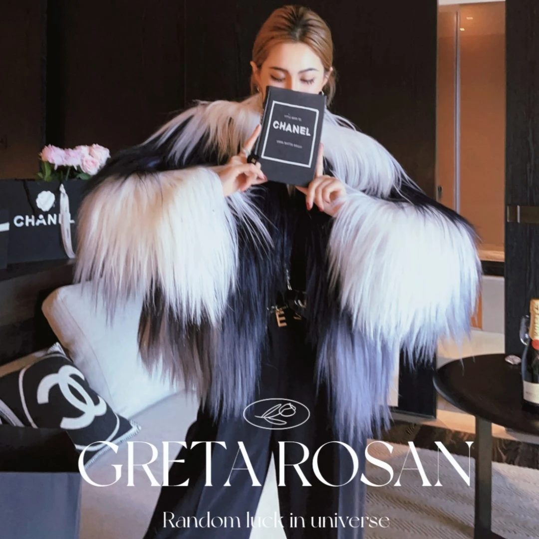 ROSAN【冷夜巴黎】 高级气质冷冬原创时尚外套黑白短款法式新中式汉