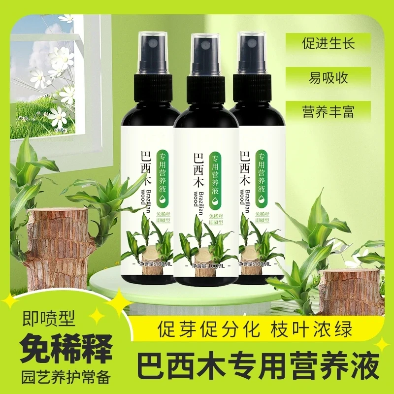 巴西木专用营养液催化爆芽防黑斑催生长免稀释植物营养液