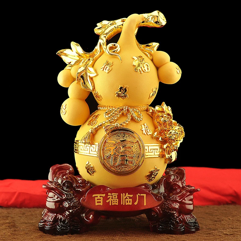 新葫芦摆件百福临门家居客厅摆设乔迁开业送礼品酒柜办公室工艺品