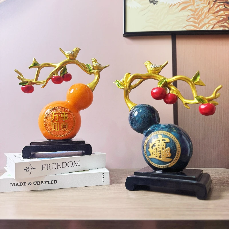 【福禄到家】新中式家居客厅万事如意葫芦摆件新房乔迁礼物书房