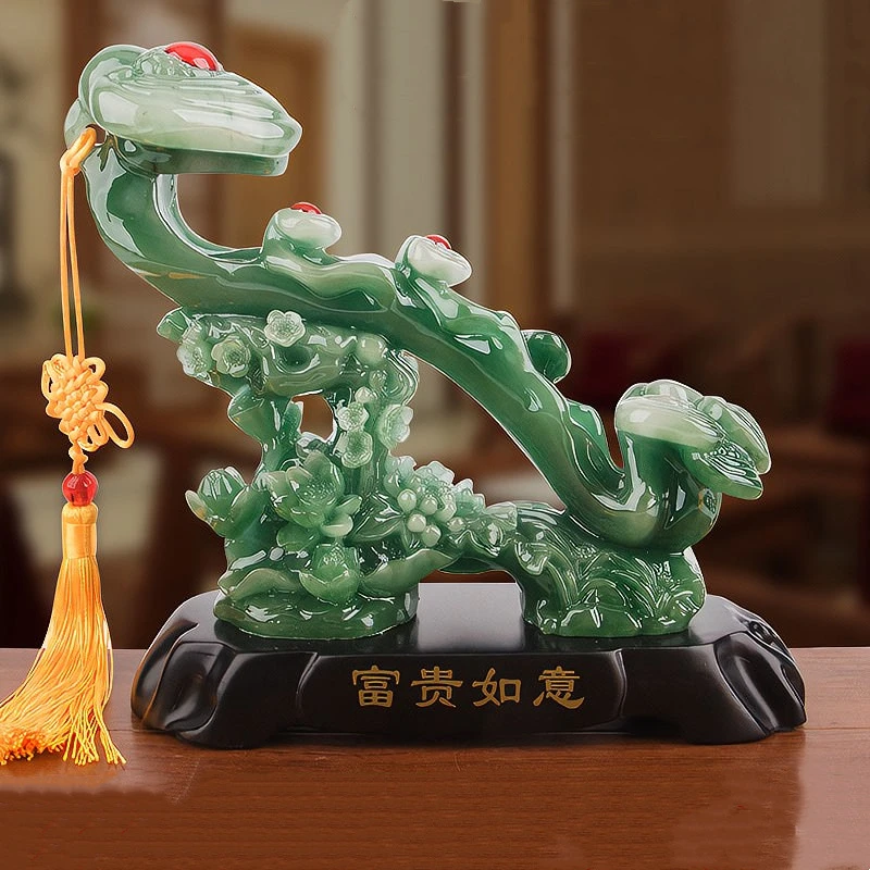 新款树脂摆件工艺品富贵如意招米摆件家居装饰品开业乔迁礼品