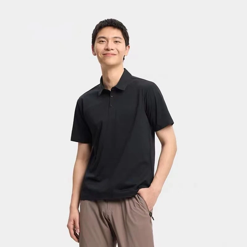 户外运动休闲品牌 哥家 男士奥米科技面料 速干压胶翻领短袖 商务