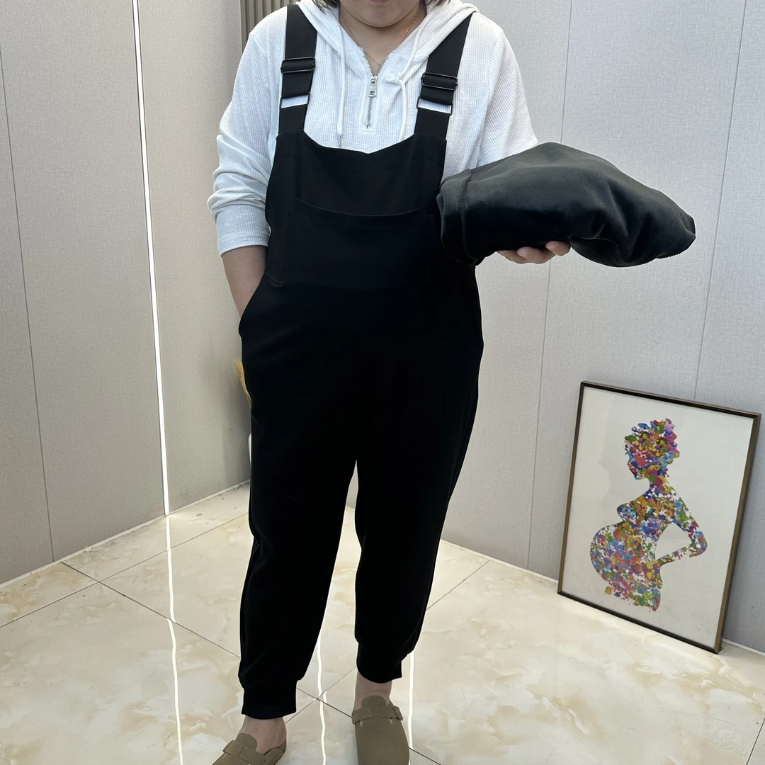 大码孕妇2023新款显瘦宽肩带百搭休闲加肥加大宽松洋气背带裤9019