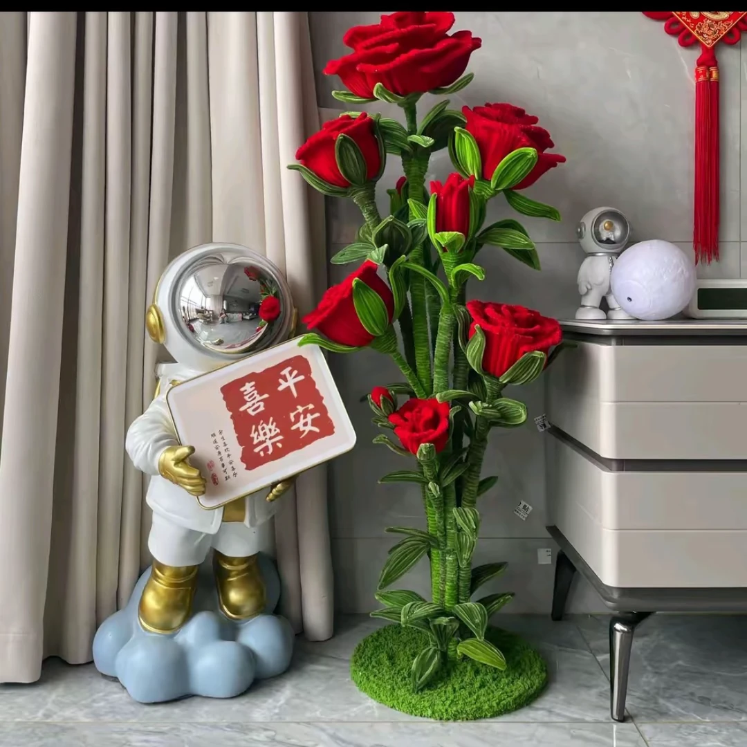 落地巨型玫瑰扭扭棒手工diy自制材料向日葵闺蜜礼物客厅摆件