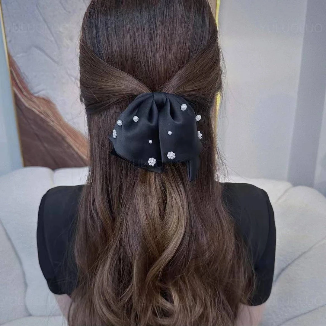 梵希希 宠粉 气质缎面小香风4厘米发夹马尾夹