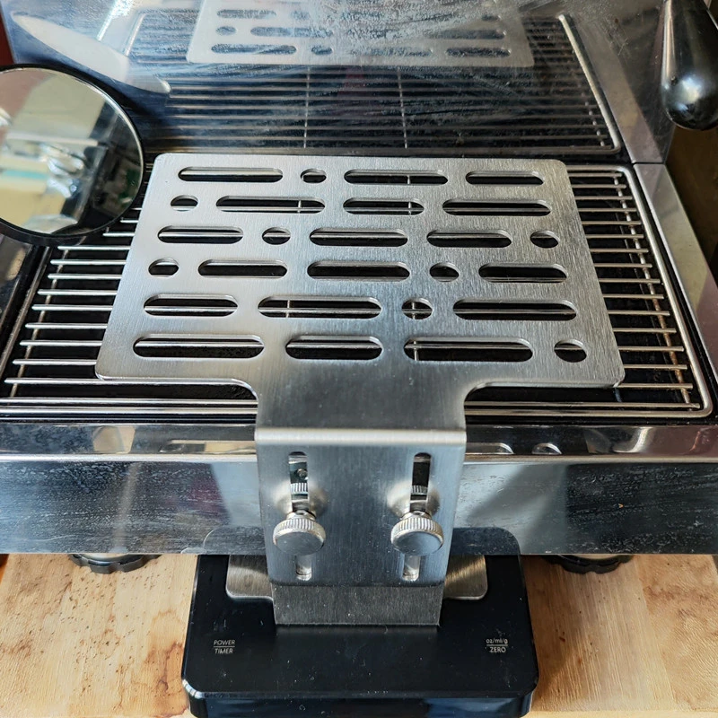 不锈钢秤架意式电子秤增高架咖啡称架防水秤杆保护架高度可调节