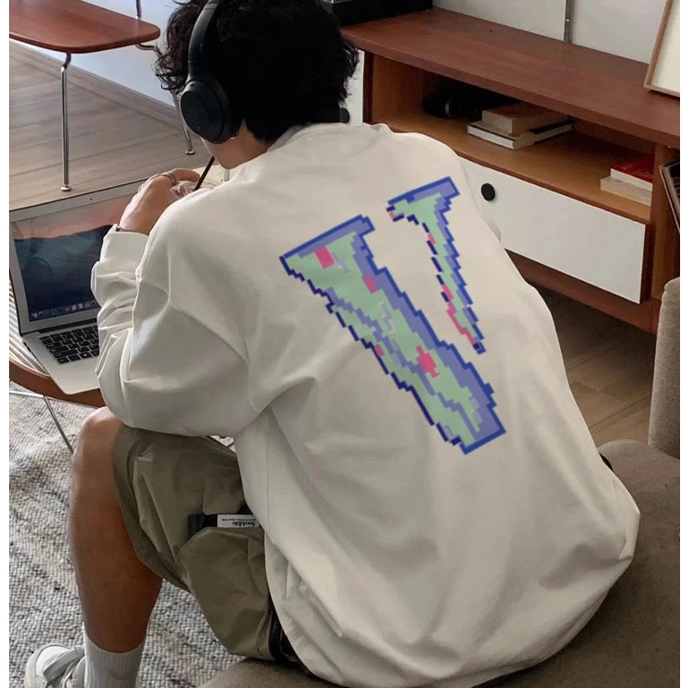 ins潮牌美式篮球运动t恤宽松复古风投篮服长袖男训练健身休闲透气