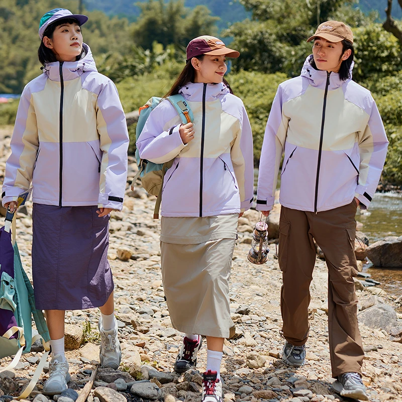 秋冬新款一体冲锋衣定制印logo进藏加厚外套男防水防雨户外登山服