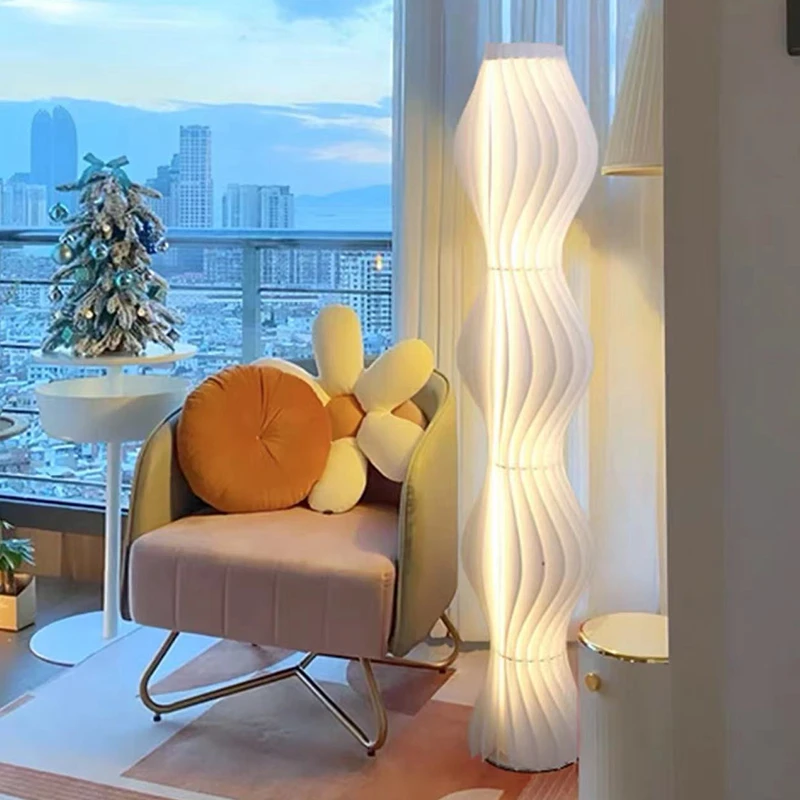 轻奢设计感立式台灯草裙落地灯灯网红装饰沙发客厅卧室氛围北欧