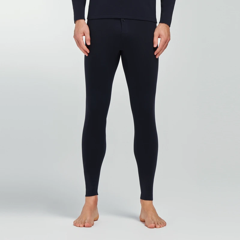 爱慕先生23AW沁润暖衣男士休闲舒适弹力打底双层长裤NS73K432