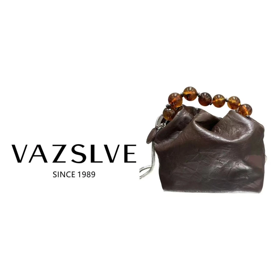VAZSLVE/春夏新款复古真皮轻奢手提包#ZT5903-哈瓦纳色
