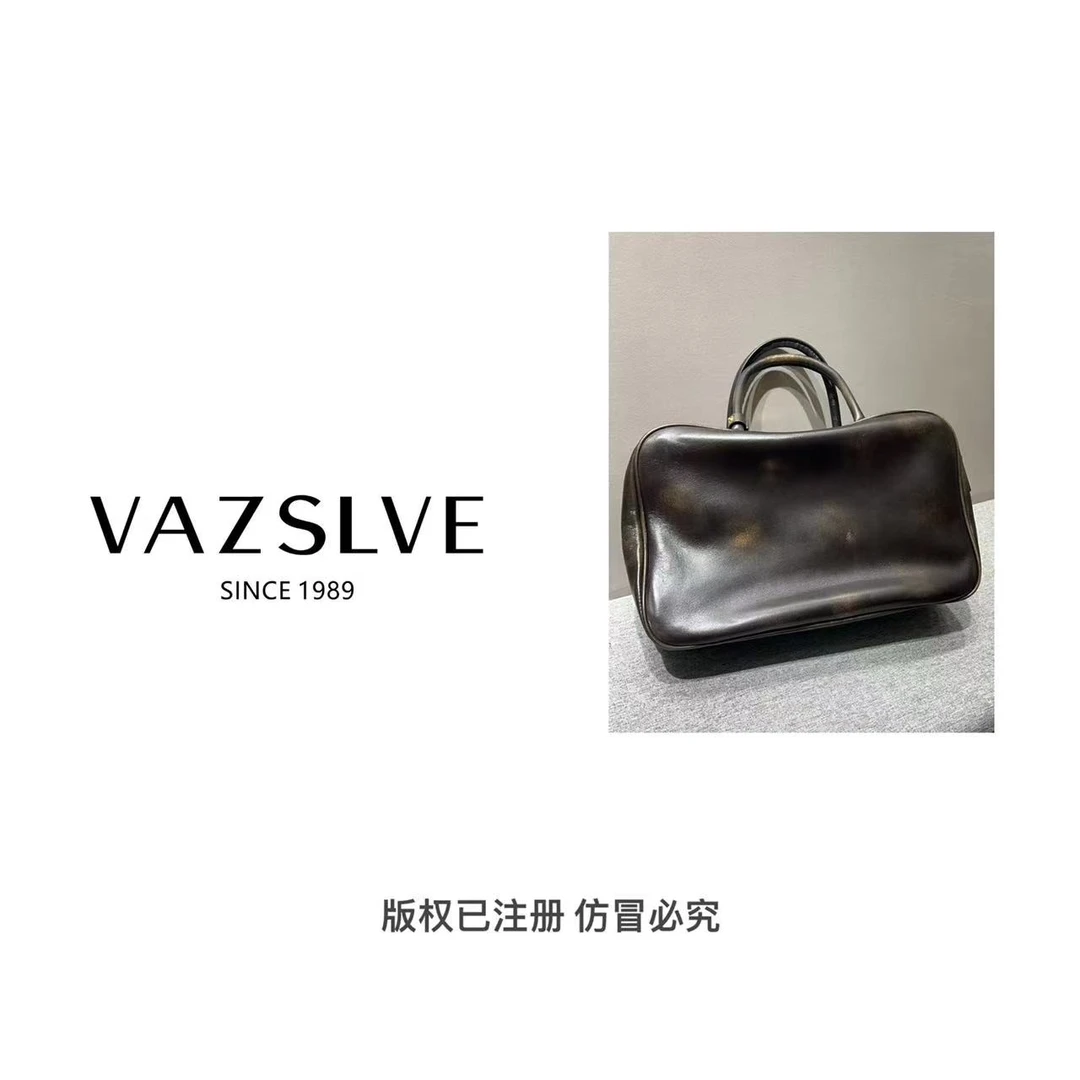 VAZSLVE/春夏新款复古真皮轻奢手提包#CH-072复古擦色