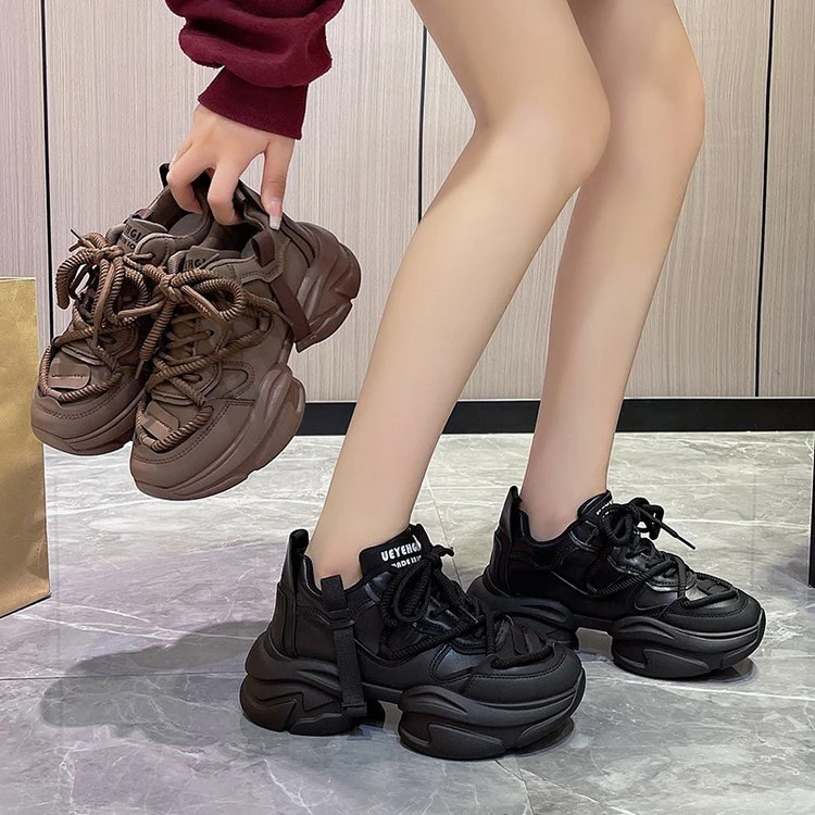 欧洲站厚底老爹鞋女2023秋季新款增高时尚百搭ins潮流运动休闲鞋