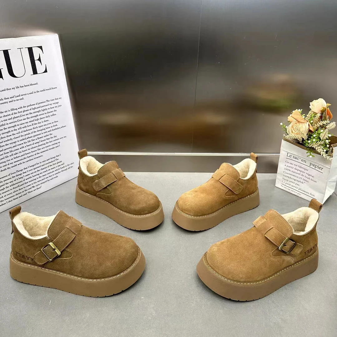 网红爆款棉鞋女保暖2024年冬季新款百搭韩版小个子女款增高勃肯鞋