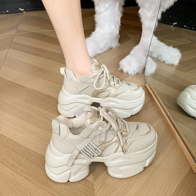 欧洲站老爹鞋女2023秋季轻便新款显脚小休闲运动厚底时尚百搭爆款