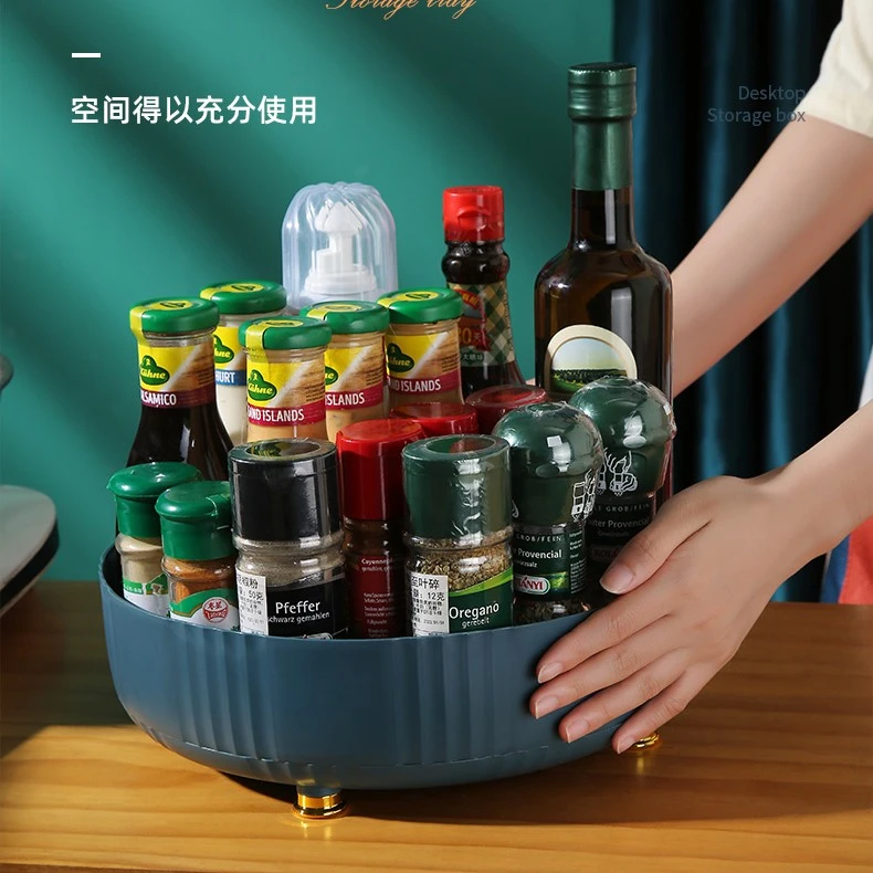 茉羽莲旋转调料置物架厨房台面调味瓶酱油瓶收纳用品酒店家用