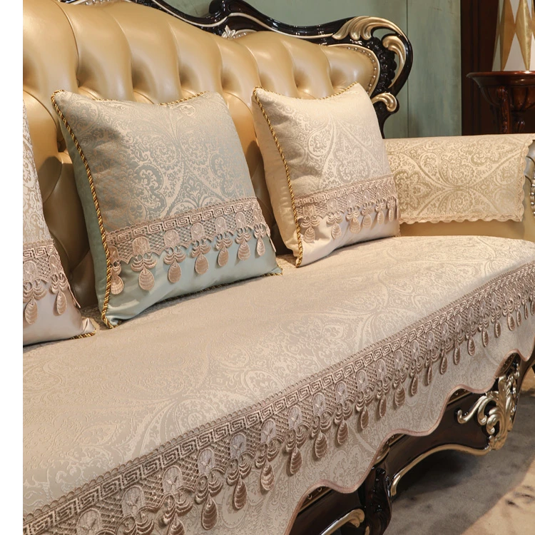 高档暗花沙发垫防滑四季款奢华套罩四季通用现代欧式坐垫垫子