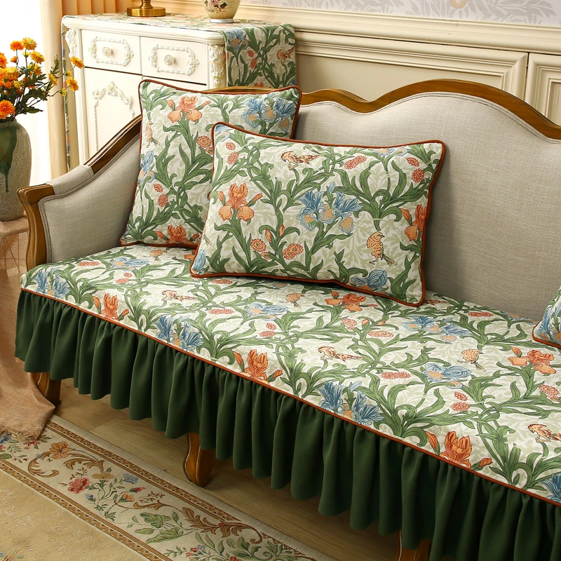 美式高档沙发垫新款沙发套盖布欧美轻奢简约防滑盖布四季通用垫子