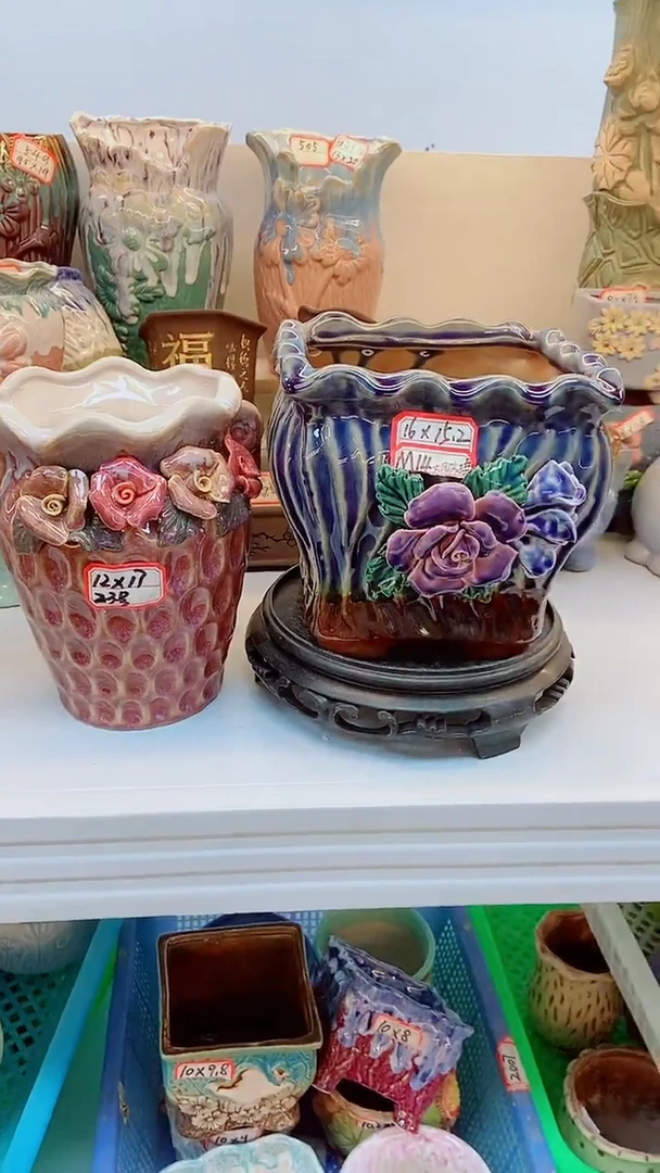 【闪购商品】陶瓷20CM以下@@M14大四方捏花1个