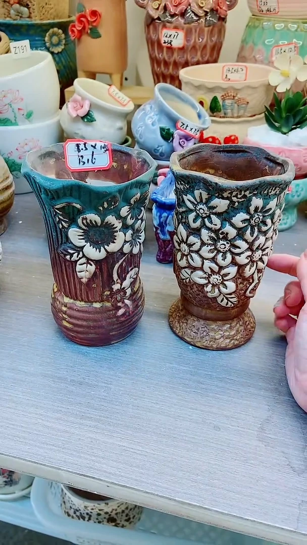 【闪购商品】陶瓷20CM以下@@B16复古老桩2件套