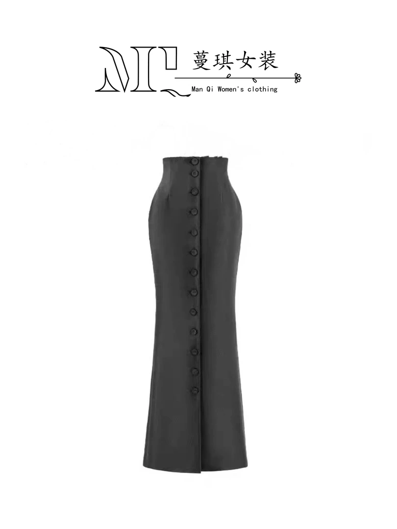 经典黑色包臀修身显瘦曼妙曲线花瓶裙