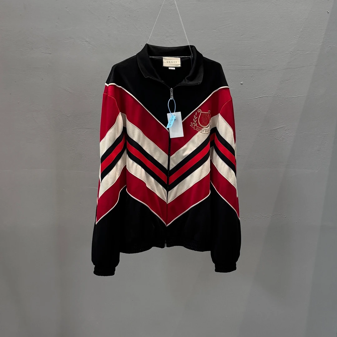 99新 GUCCI/古驰 休闲拼接夹克外套/L码/Sw23731