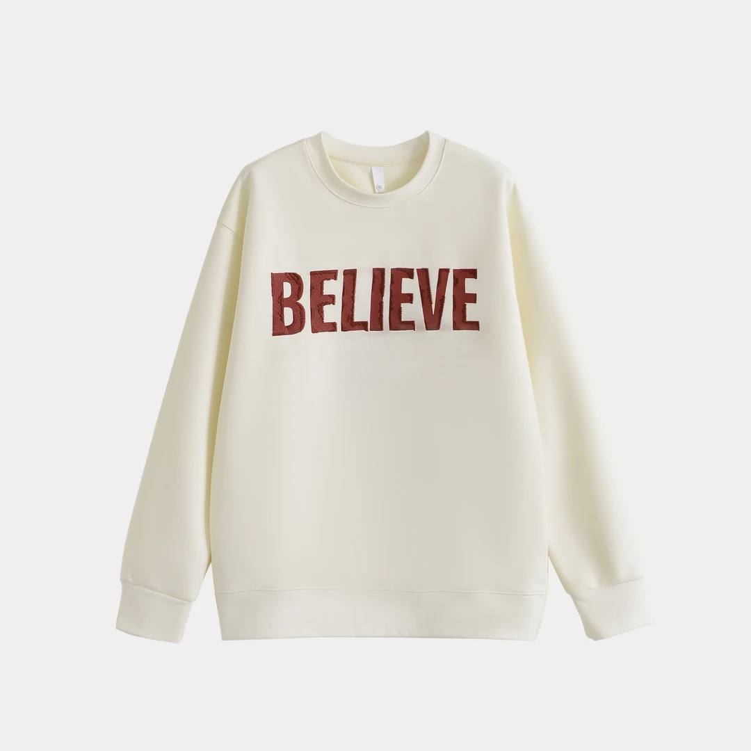 秋季时尚百搭贴布经典休闲圆领简约男士长袖卫衣