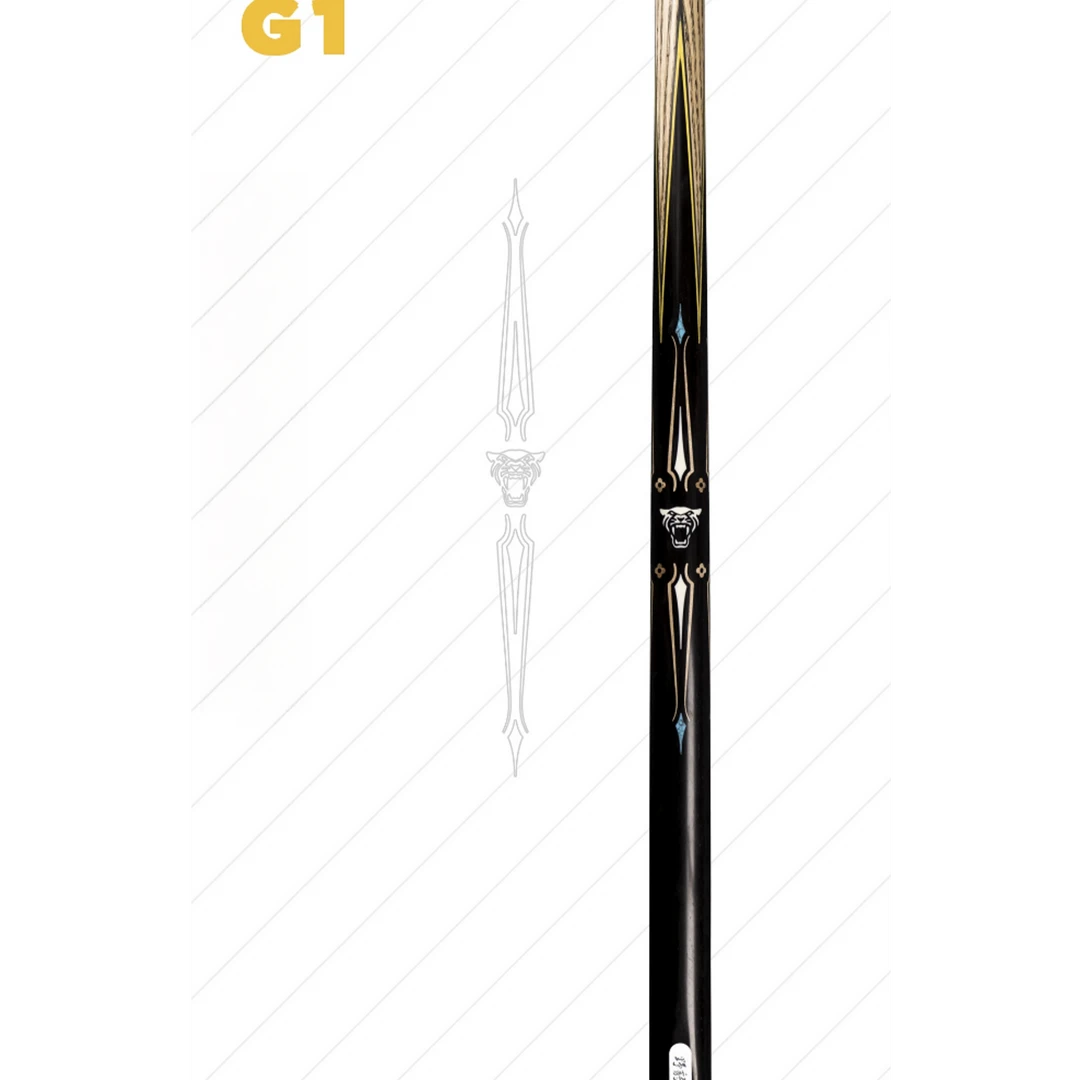 野豹野豹新款G2中式台球杆小头黑八免漆中八全新正品小头杆