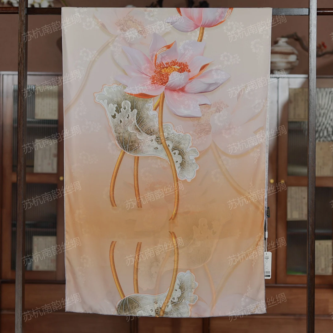 新【C73-133金莲】180*70丝巾气质双面围巾女士披肩国风大方百搭