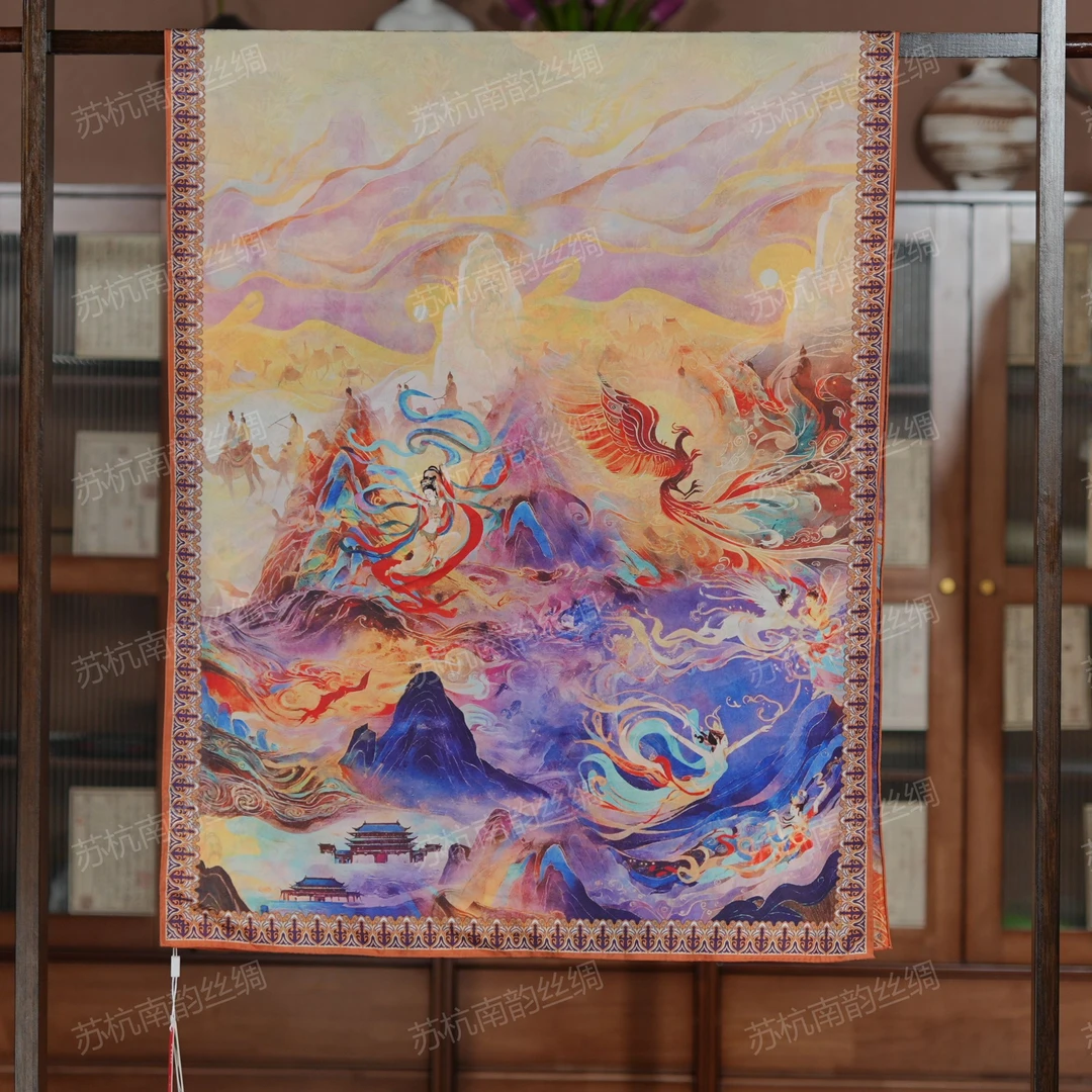 新【C73-125灵山之下】180*70丝巾气质双面围巾披肩国风