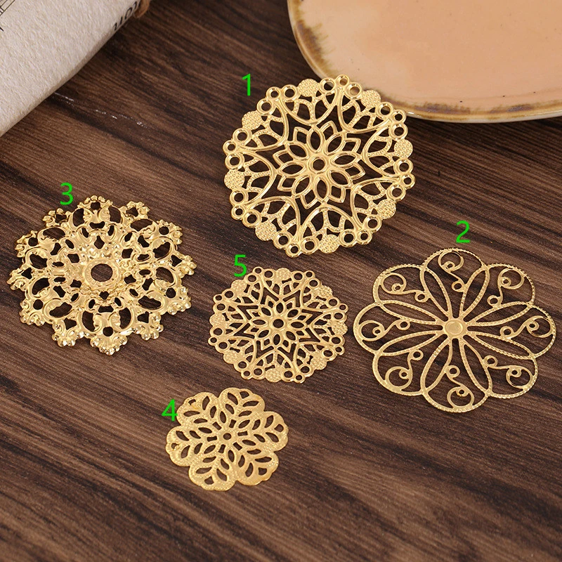 古风装饰配件镂空圆花片diy古风饰材料花片10片价