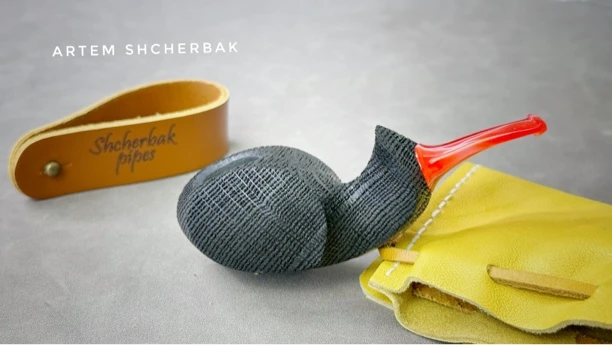 乌克兰谢尔巴克双面鼓橡木化石自由式石楠木手工烟斗